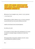 PNCB CPN EXAM CERTIFICATION TEST 2026 FULL QUESTIONS AND ANSWERS GRADED A&plus;