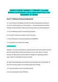 TRAFFIC SCHOOL QUIZZES 1-7 2026&sol;2027 &vert; Complete Solutions for All Quizzes &vert; Driver Improvement Prep &vert; Pass Guaranteed - A&plus; Graded