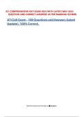 ATI Exit Exam - 180 Questions and Answers &lpar;latest Update&rpar;&comma; 100&percnt;