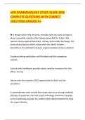 HESI PHARMACOLOGY STUDY GUIDE 2026 COMPLETE QUESTIONS WITH CORRECT SOLUTIONS GRADED A&plus; 