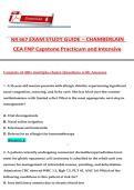 NR667 Chamberlain CEA FINALTBB Exam&colon; 457 Questions with Correct Answers & Rationales 2026&sol;2027