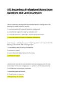 ATI&colon; Becoming a Professional Nurse Exam Questions and Correct Answers&vert; Latest 2026&sol;2027
