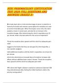 HESI PHARMACOLOGY ACTUAL PAPER 2026 QUESTIONS WITH SOLUTIONS GRADED A&plus;