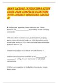 ARMY LICENSE INSTRUCTORS STUDY GUIDE 2026 COMPLETE QUESTIONS WITH CORRECT SOLUTIONS GRADED A&plus; 