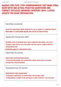 HAZMAT&sol;OPS TCFP&comma; TCFP COMPREHENSIVE TEST BANK FINAL  EXAM WITH 600 ACTUAL PRACTICE QUESTIONS AND  CORRECT DETAILED ANSWERSVERIFIED 100&percnt; LATEST  UPDATE FOR EXAM PREPARATION 