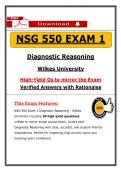 NSG 550 Exam 1 &lpar;PDF&rpar; &vert; 2026 Diagnostic Reasoning Questions &vert; NP Study Guide