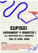 EUP1501 Assignment 4 Semester 1 Memo &vert; Due 21 April 2026