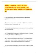 ARMY LICENSE INSTRUCTORS CERTIFICATION TEST 2026 FULL QUESTIONS AND ANSWERS GRADED A&plus;