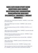 NAFA CAFS EXAM STUDY GUIDE  QUESTIONS AND CORRECT  SOLUTIONS&vert;&vert;100&percnt; GUARANTEED  PASS&vert;&vert;UPDATED 20262027  SYLLABUS&vert;&vert;A&plus; GRADED&vert;&vert;<<RECENT  VERSION>> 