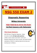 NSG 550 Exam 2 &lpar;PDF&rpar; &vert; 2026 Diagnostic Reasoning Questions &vert; NP Study Guide
