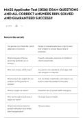 MASS Applicator Test &lpar;2026&rpar; EXAM QUESTIONS AND ALL CORRECT ANSWERS 100&percnt; SOLVED AND GUARANTEED SUCCESS&excl;&excl;