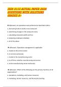 ISDS 3115 ACTUAL PAPER 2026 QUESTIONS WITH SOLUTIONS GRADED A&plus;