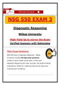 NSG 550 Exam 3 &lpar;PDF&rpar; &vert; 2026 Diagnostic Reasoning Questions &vert; NP Study Guide