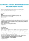 CGFM Exam 2 Section 1 Chapter 2 Certified Government Financial Manager 2026&sol;2027 Study Questions with Verified Answers