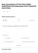 Basic Dysrhythmia ACTUAL EXAM &lpar;2026&rpar; QUESTIONS AND &lpar;elaborated&rpar; WITH COMPLETE SOLUTIONS