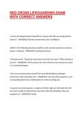 RED CROSS LIFEGUARDING EXAM WITH CORRECT ANSWERS