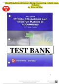 Test Bank For Ethical Obligations and Decision-Making in Accounting Text and Cases 6th Edition By Steven Mintz&comma; Complete Chapters 1 - 8&comma; Verified Newest Version