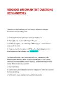 REDCROSS LIFEGUARD TEST QUESTIONS WITH ANSWERS