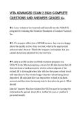 VITA ADVANCED EXAM 2 2026 COMPLETE  QUESTIONS AND ANSWERS GRADED A&plus;