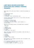 LMRT MOCK BOARD EXAM PREP QUESTIONS AND CORRECT VERIFIED ANSWERS