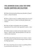 VITA ADVANCED EXAM 2 2026 TEST PAPER  SOLVED QUESTIONS AND SOLUTIONS