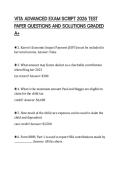 VITA ADVANCED EXAM SCRIPT 2026 TEST  PAPER QUESTIONS AND SOLUTIONS GRADED  A&plus;