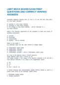 LMRT MOCK BOARD EXAM PREP QUESTIONS AND CORRECT VERIFIED ANSWERS
