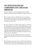 VITA CERTIFICATION EXAM 2026  COMPREHENSIVE STUDY GUIDE SOLVED  QUESTION SET
