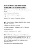 VITA CERTIFICATION EXAM 2026 FINAL  REVIEW BUNDLED SOLUTION PACKAGE 