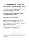 VITA CERTIFICATION EXAM 2026 PRACTICE  QUESTIONS AND ANSWERS DETAILED REVIEW