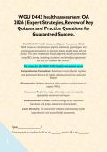 WGU D443 health assessment OA 2026 &vert; Expert Strategies&comma; Review of Key Quizzes&comma; and Practice Questions for Guaranteed Success&period;   