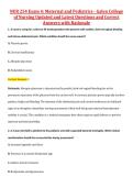 NUR 254 Exam 4&colon; Maternal and Pediatrics - Galen College  of Nursing Updated and Latest Questions and Correct  Answers with Rationale 