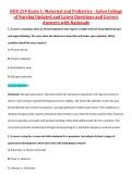 NUR 254 Exam 1&colon; Maternal and Pediatrics - Galen College  of Nursing Updated and Latest Questions and Correct  Answers with Rationale 