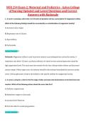 NUR 254 Exam 2&colon; Maternal and Pediatrics - Galen College  of Nursing Updated and Latest Questions and Correct  Answers with Rationale 