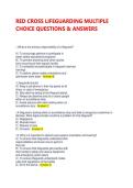 RED CROSS LIFEGUARDING MULTIPLE CHOICE QUESTIONS & ANSWERS