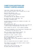 CAMRT EXAM QUESTIONS AND CORRECT VERIFIED ANSWERS