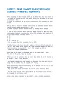 CAMRT - TEST REVIEW QUESTIONS AND CORRECT VERIFIED ANSWERS