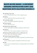 WASTE WATER GRADE 1 &vert;3 DIFFERENT VERSIONS CERTIFICATION SCRIPT 2026 QUESTIONS WITH SOLUTIONS GRADED A&plus;