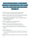 WASTE WATER GRADE 1 &vert;3 DIFFERENT VERSIONS COMPREHENSIVE STUDY GUIDE 2026 FULL QUESTIONS AND SOLUTIONS GRADED A&plus;