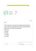 Florida Claims Adjuster Exam&comma; 6-20 All Lines Adjuster- Florida- Review&sol;Questions with correct answers&vert;235Pages