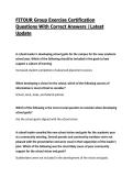 FiTOUR Group Exercise Certification Questions With Correct Answers &vert;Latest Update