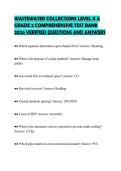 WASTEWATER COLLECTIONS LEVEL II &  GRADE 2 COMPREHENSIVE TEST BANK  2026 VERIFIED QUESTIONS AND ANSWERS 