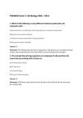 PCB3023C Exam 1&colon; Cell Biology 2026 &ndash; FGCU