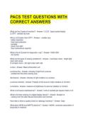 PACS TEST QUESTIONS WITH CORRECT ANSWERS