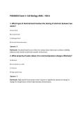 PCB3023C Exam 1&colon; Cell Biology 2026 &ndash; FGCU