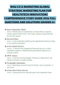 WGU C212 MARKETING GLOBAL STRATEGIC MARKETING PLAN FOR HEALTHTECH INNOVATIONS COMPREHENSIVE STUDY GUIDE 2026 FULL