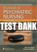 Test bank for Essentials of Psychiatric Nursing 2nd Edition all pages fully covered with questions and answers guide A&plus;