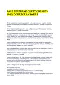 PACS TESTBANK QUESTIONS WITH 100&percnt; CORRECT ANSWERS