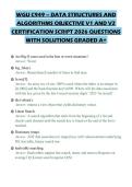 WGU C949 DATA STRUCTURES AND ALGORITHMS CERTIFICATION SCRIPT 2026 QUESTIONS WITH SOLUTIONS GRADED A&plus;
