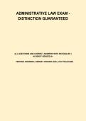 Administrative Law Exam Study Guide &vert; Complete Practice Questions & Answers &lpar;2026 Updated&rpar;